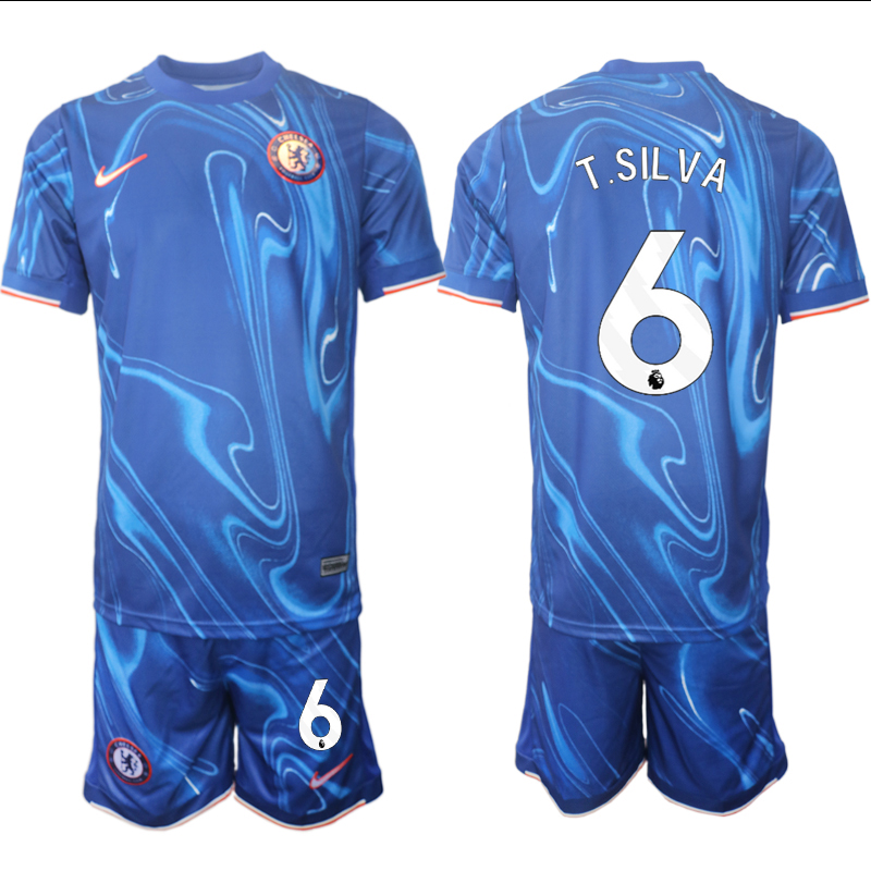 Men 2024-2025 Club Chelsea home Blue #6 Soccer Jersey->chelsea jersey->Soccer Club Jersey